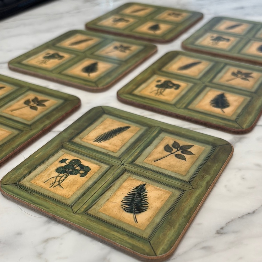 Set 6 - Vintage Pimpernel - Botanical Coasters